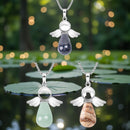 Angel Teardrop Stone Necklace FB1389 🪽