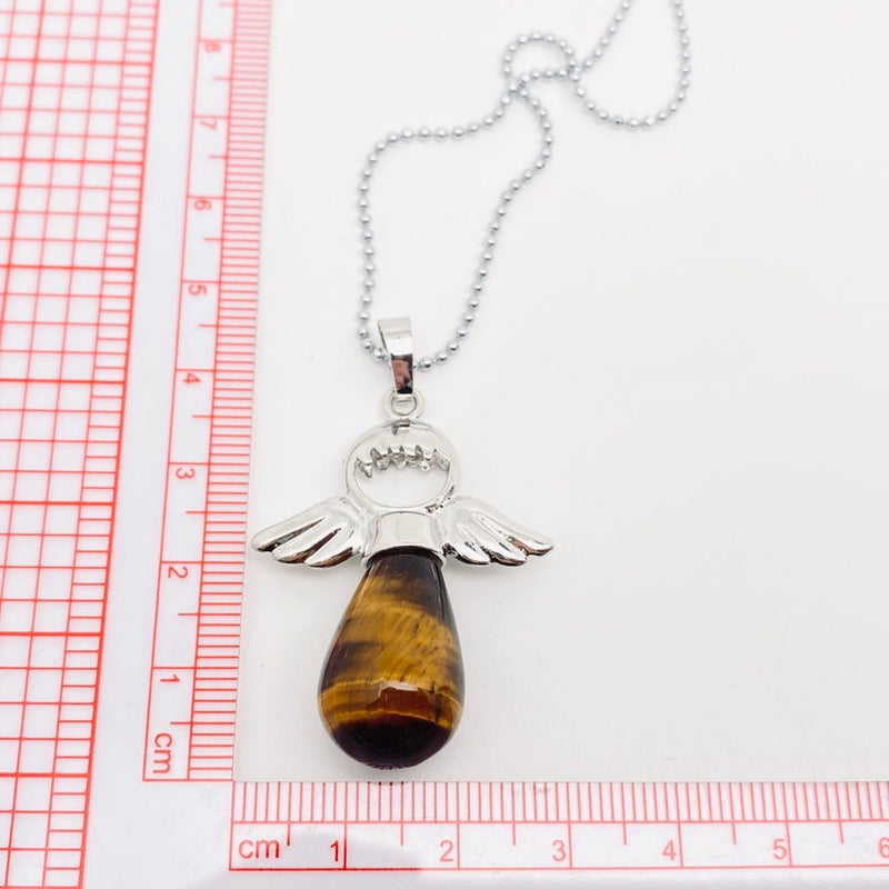 Angel Teardrop Stone Necklace FB1389 🪽