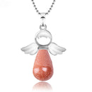 Angel Teardrop Stone Necklace FB1389 🪽