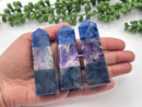 Anxiety Relief Obelisk, Standing Point Tower - Amethyst, Sodalite, Blue Aventurine FB2435 🌸