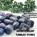 Anxiety Relief Tumbled Stones, Amethyst, Sodalite, Blue Aventurine 💠