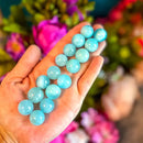 Aquamarine Mini Sphere with a Hematite ring stand FB3067 💠