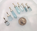 Sterling Silver Handcrafted Polished Aquamarine Pendant FB1459 ✨
