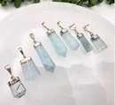 Sterling Silver Handcrafted Polished Aquamarine Pendant FB1459 ✨