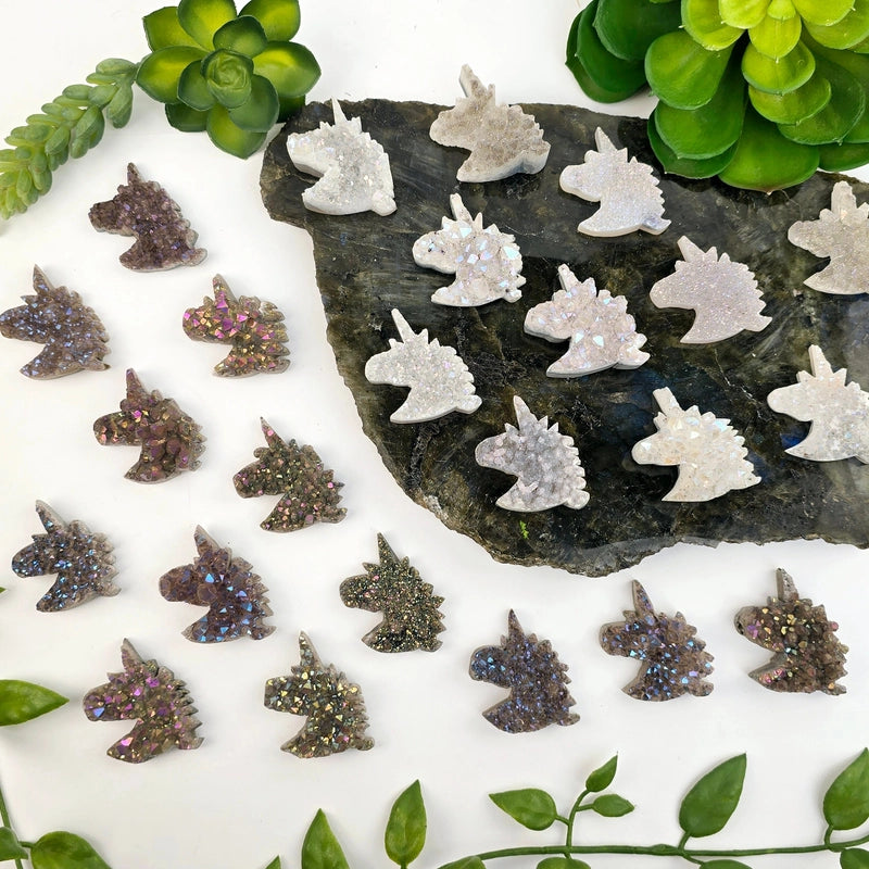 Angel Aura or Titanium Aura Drusy Uniorn Cabochon FB2901 💖🌼💖