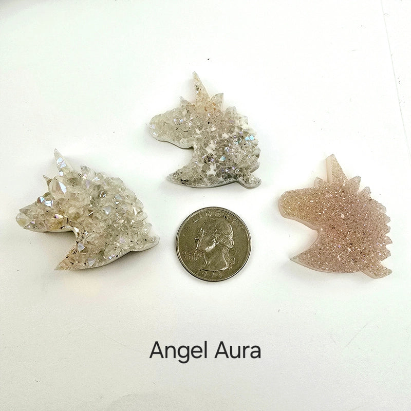 Angel Aura or Titanium Aura Drusy Uniorn Cabochon FB2901 💖🌼💖