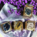 Titanium Aura Drusy Geodes, in Assorted Finishes, Boxed FB1143 💜🧡💚