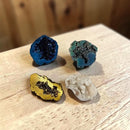 Titanium Aura Drusy Geodes, in Assorted Finishes, Boxed FB1143 💜🧡💚