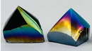 Rainbow Titanium Aura Natural and Polished Top Black Obsidian Points FB1162 💜🧡💚