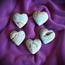 Blue Aragonite Carved Hearts FB2540 💦