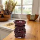 Oil Diffuser / Burner Carved Red Soapstone FB1003 🪭