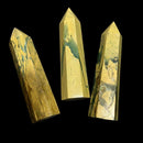 Yellow Bamboo Jasper Standing Generator Polished Point (Tower) FB1897 👒