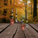 Black Agate & Red Goldstone Pendulum with Owl Charm FB3189 🦉