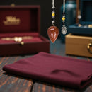 Black Agate & Red Goldstone Pendulum with Owl Charm FB3189 🦉