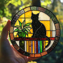 Stained Glass Cat / Cats, Assorted Patterns, Sun Catcher / Hanger FB2163 🧚‍♀️