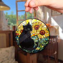 Stained Glass Cat / Cats, Assorted Patterns, Sun Catcher / Hanger FB2163 🧚‍♀️