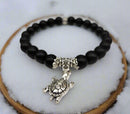 Black Obsidian Power / Prayer Bracelet with charm FB1301 🩷