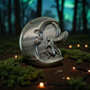 Black Sheen Obsidian Moon and Fairy Figurine Carving FB2603 🪽🌟🪽