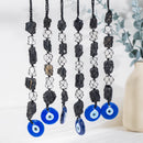 Black Tourmaline & Selenite Evil Eye Crystal Hanger FB1567 🧿