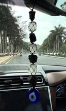 Black Tourmaline & Selenite Evil Eye Crystal Hanger FB1567 🧿