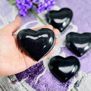 Black Onyx Puff Crystal Hearts 💞 FB1157
