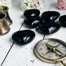 Black Onyx Puff Crystal Hearts 💞 FB1157