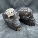 Blue Flower Agate Skull FB3278 💀