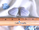 Blue Lace Agate Hearts from South Africa FB1291 💙