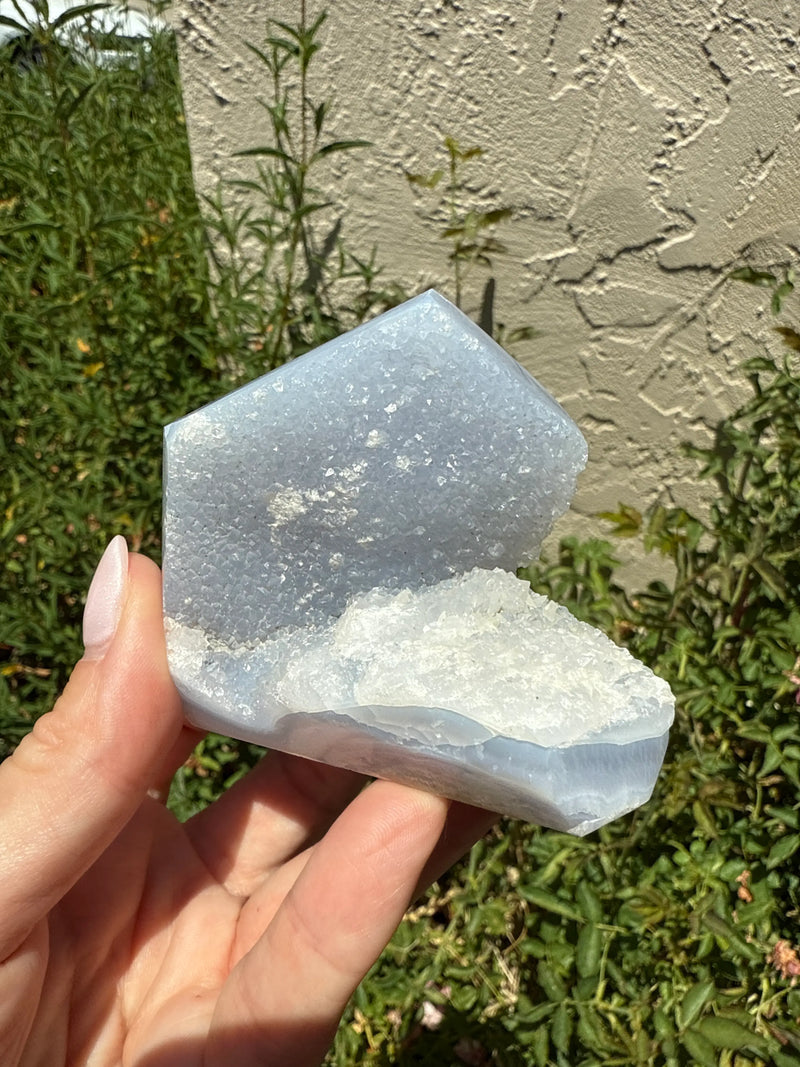 Blue Lace Agate Druzy Free Form Pieces FB1956 💙