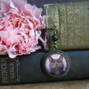 Book Hook, Russian Blue Cat Glass Cabochon FB2089 ✨