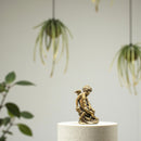 Brass Angel Sitting on Rock Figurine FB2582 ☁️