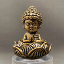 Brass Sitting Buddha on Lotus Flower Two Piece Figurine FB2792 🪭🌟🪭