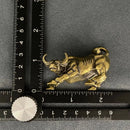 Brass Bull Figurine - Animal Totem / Spirit Animal FB1275 🌻🐕🌻