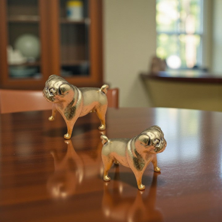 Brass Pug / Bulldog Figurine - Animal Totem / Spirit Animal FB3130 🌻🐕🌻