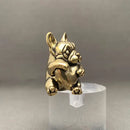Brass Bulldog Holding Heart Spirit / Totem Animal Figurines FB1684 🦌🦌