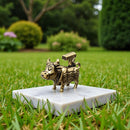 Brass Calf with Hair Dryer Figurine  FB2219 🐄