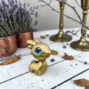 Brass Cartoon-y Deer with Blue Eyes Spirit / Totem Animal Figurine 🦌 FB1470