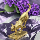 Brass Cat Descending Stairs Totem / Spirit Animal Figurine 🧡 FB1927