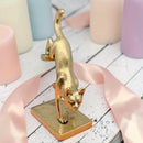 Brass Cat Descending Stairs Totem / Spirit Animal Figurine 🧡 FB1927