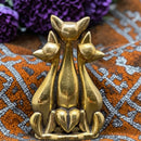 Brass Cat Trio Spirit / Totem Animal Figurine 🐈 FB1483