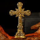Brass Cross Sculpture Figurine 💚 BV019