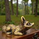 Brass Sitting Fox or Brass Crouching Fox Totem / Spirit Animal Mini Figurine FB1620 🦊