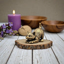 Brass Kitten / Cat Sitting or Crouching Figurine Totem / Spirit Animal FB1578 🐈‍⬛