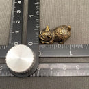 Brass Kitten / Cat Sitting or Crouching Figurine Totem / Spirit Animal FB1578 🐈‍⬛