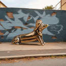 Brass Dachshund Dog with Baseball Hat FB1362 💙