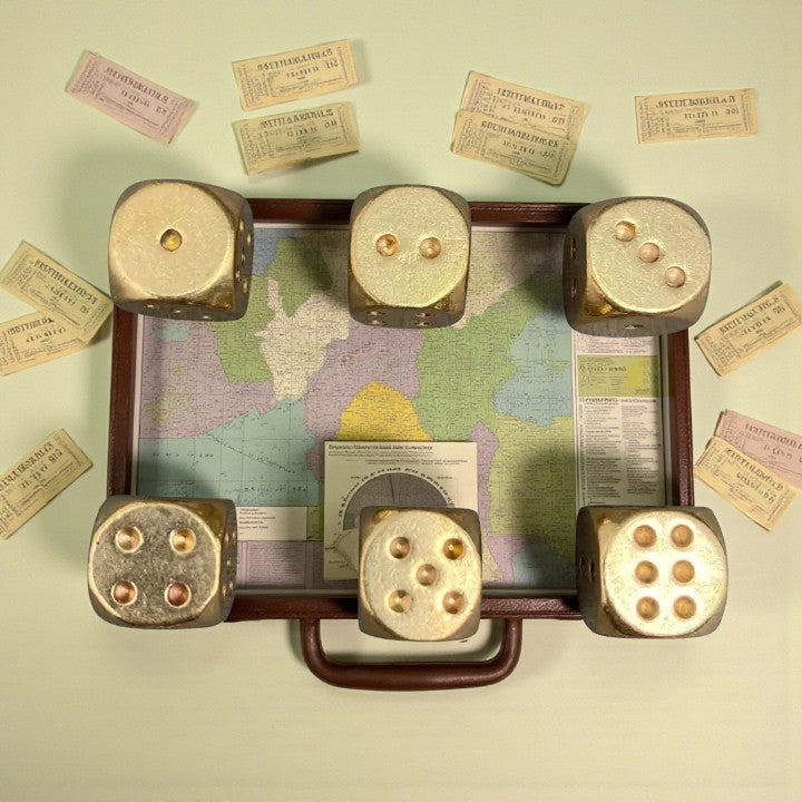 Brass Mini Dice, luck, fortune, focus FB2304 🎲🎲