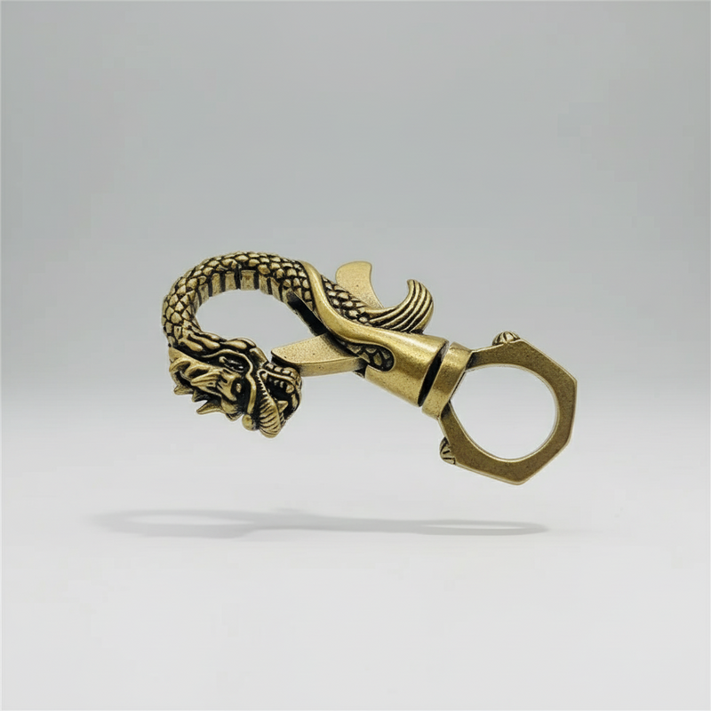 Brass Dragon Totem / Spirit Animal Key Ring FB1756 🐉