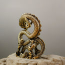 Brass Dragon Holding "Pearl" Animal / Spirit Totem Figurine FB1315 🐉