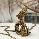 Brass Dragon Holding "Pearl" Animal / Spirit Totem Figurine FB1315 🐉