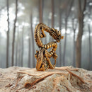 Brass Dragon Holding "Pearl" Animal / Spirit Totem Figurine FB1315 🐉
